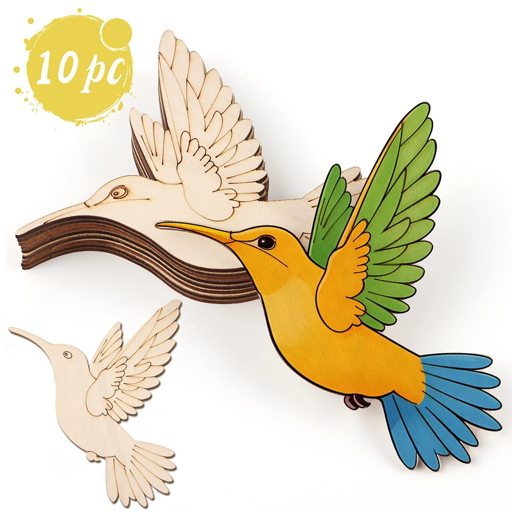 10pcs Unfinished Wood Animal B - Art Crafts ulasan dan harga