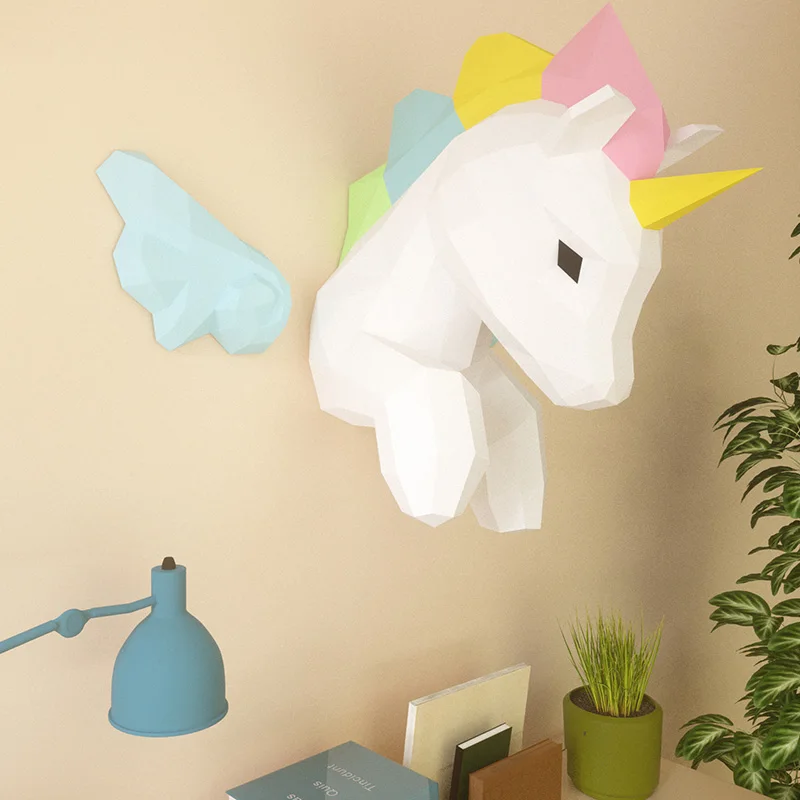 Rainbow Unicorn Animal Wall De - Art Craft Center ulasan dan harga