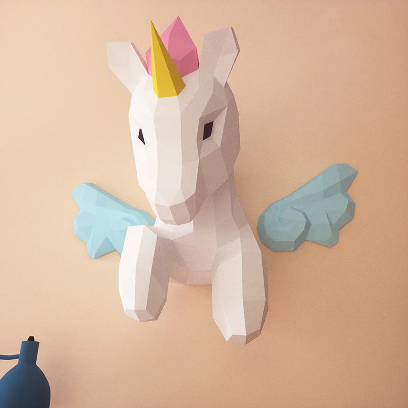 Rainbow Unicorn Animal Wall De - Art Craft Center ulasan dan harga