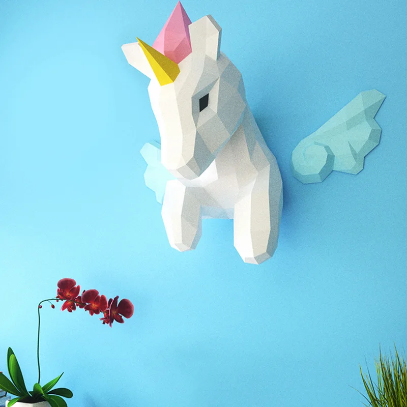 Rainbow Unicorn Animal Wall De - Art Craft Center ulasan dan harga