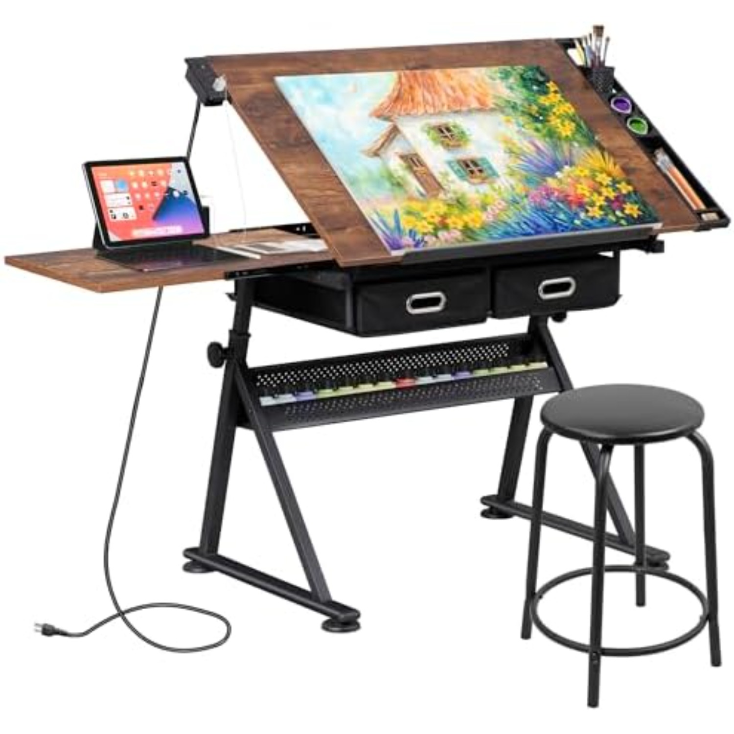 Adjustable Drafting Table with - Art Crafts ulasan dan harga