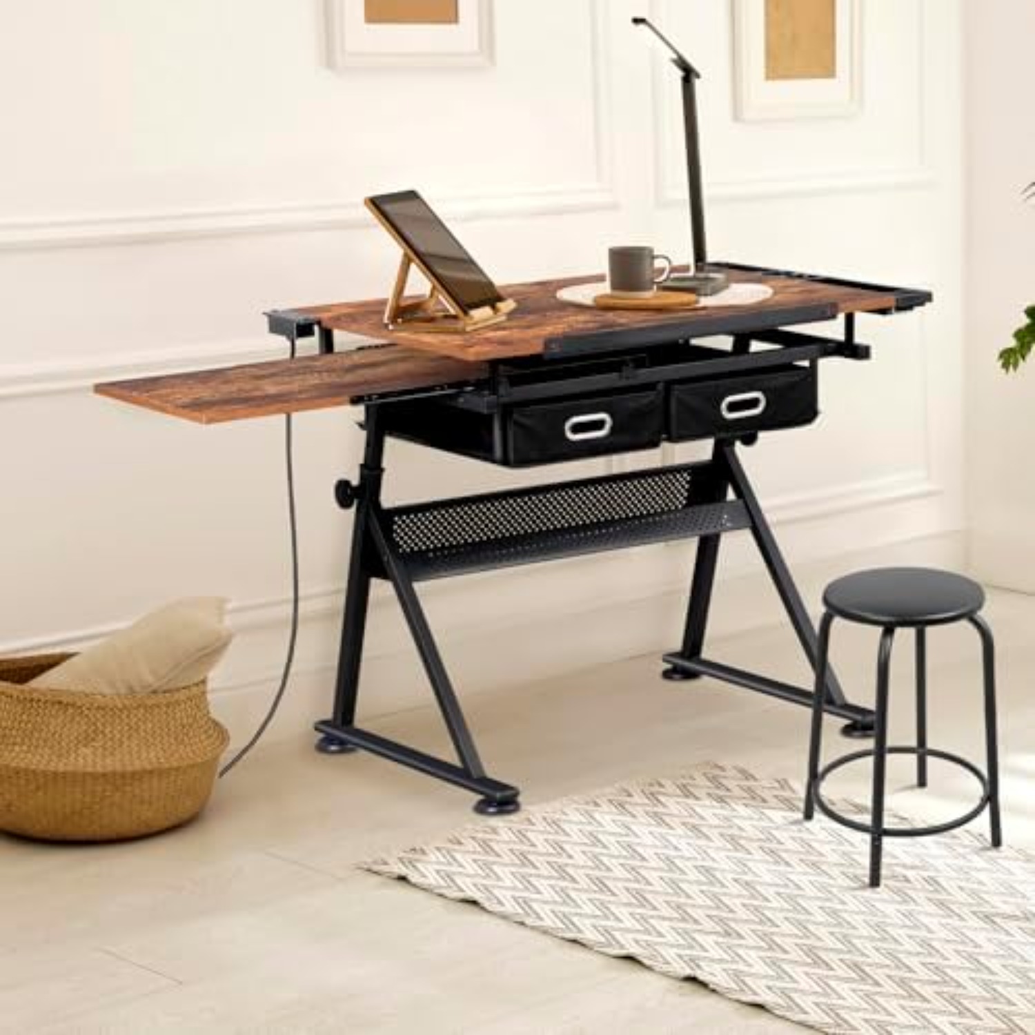 Adjustable Drafting Table with - Art Crafts ulasan dan harga