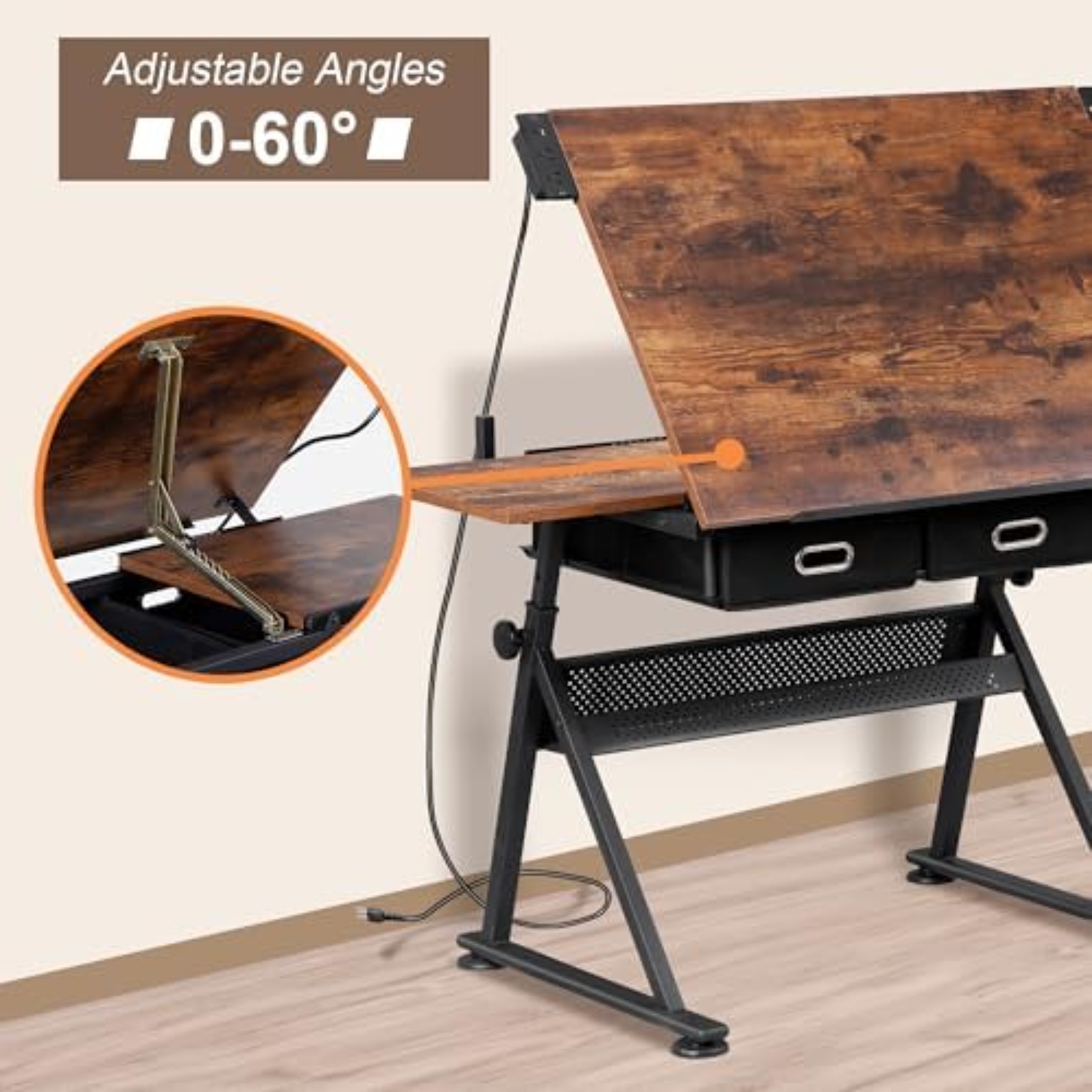 Adjustable Drafting Table with - Art Crafts ulasan dan harga