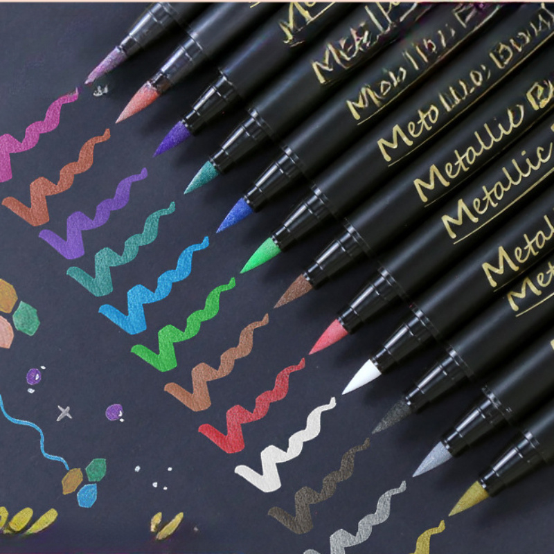 10pcs Metallic Glitter Markers - Art Craft Mother'S Day ulasan dan harga