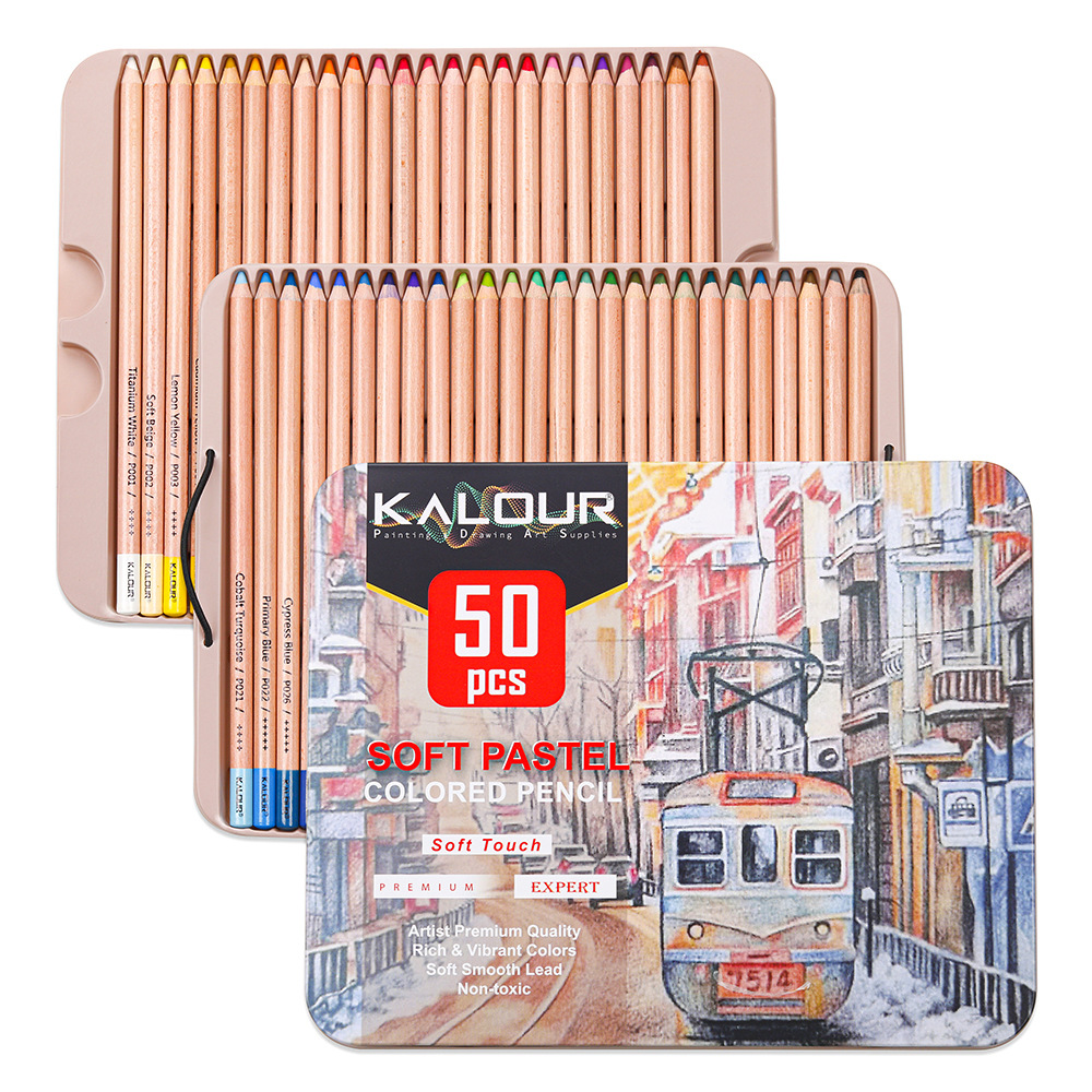 KALOUR 50 color luxury iron bo - Colored Pencil Professional ulasan dan harga