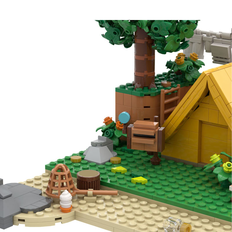 909pcs MOC Animal Crossing Vil - Art Craft Village ulasan dan harga