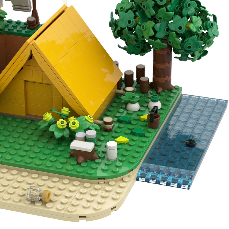 909pcs MOC Animal Crossing Vil - Art Craft Village ulasan dan harga