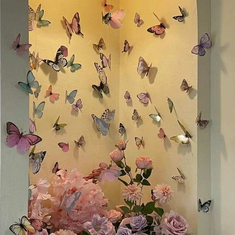 12pcs 3D Butterfly Wall Sticke - Art Craft Event ulasan dan harga