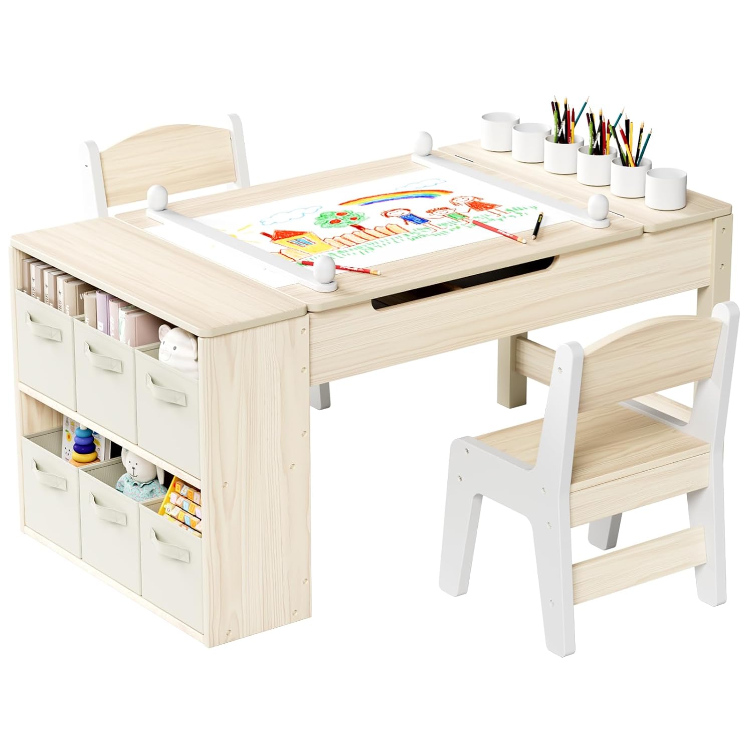 3 in 1 Kids Art Table and Chai - School Of Art X Craft ulasan dan harga