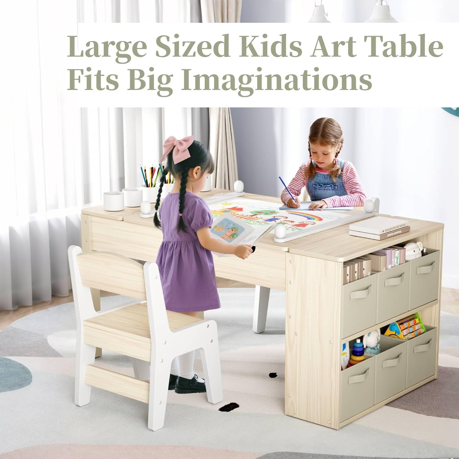 3 in 1 Kids Art Table and Chai - School Of Art X Craft ulasan dan harga