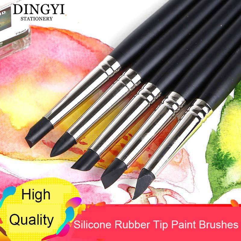5pcs Silicone Rubber Tip Paint - Gouache Paint Set ulasan dan harga