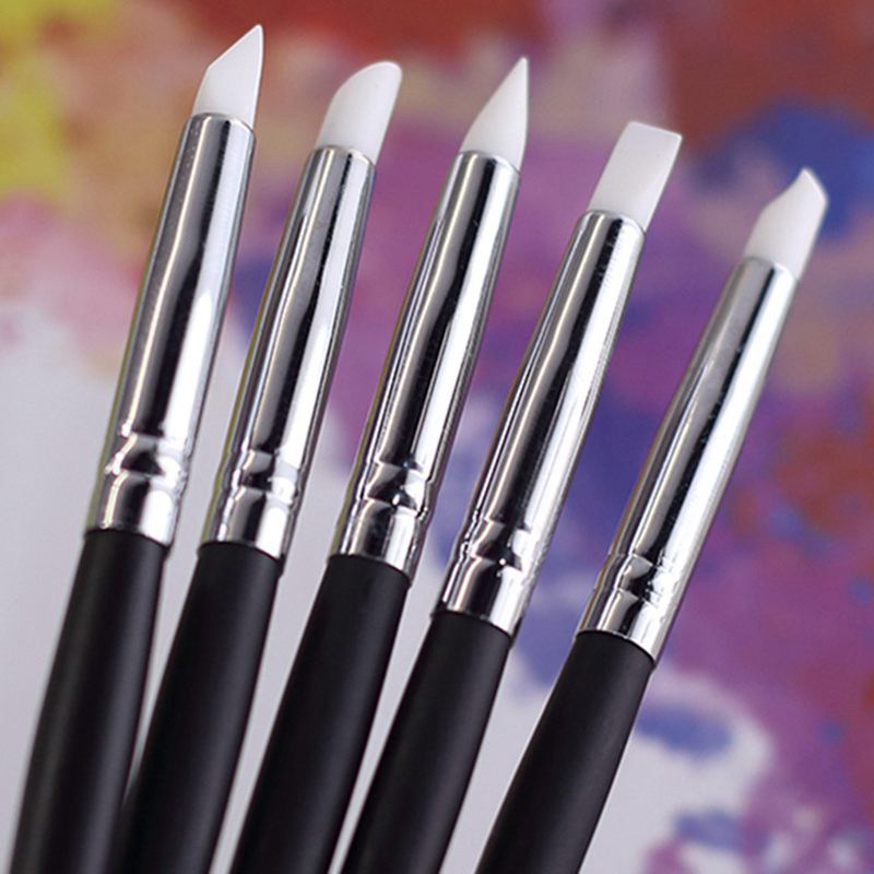 5pcs Silicone Rubber Tip Paint - Gouache Paint Set ulasan dan harga
