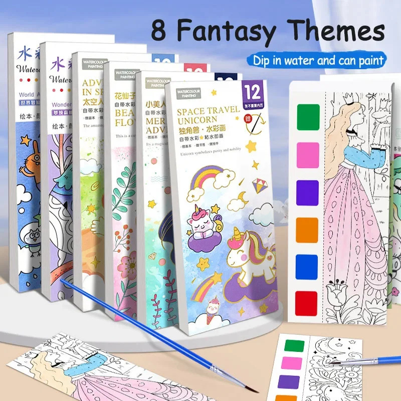 Portable Watercolor Book Set - - Gouache Paint Set ulasan dan harga