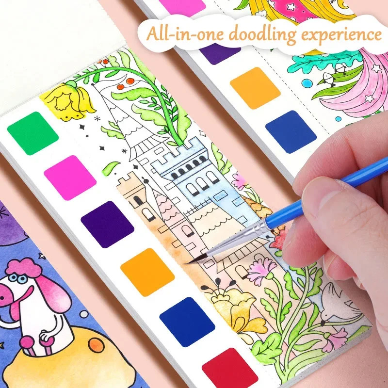 Portable Watercolor Book Set - - Gouache Paint Set ulasan dan harga