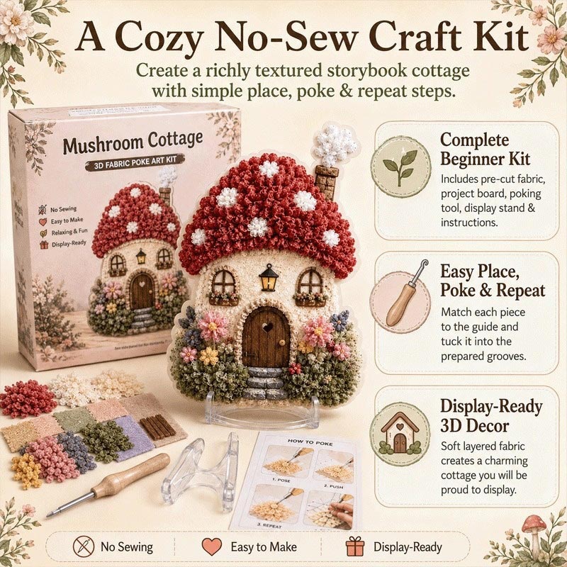 Whimsical Village 3D Fabric Po - Art Craft Village ulasan dan harga