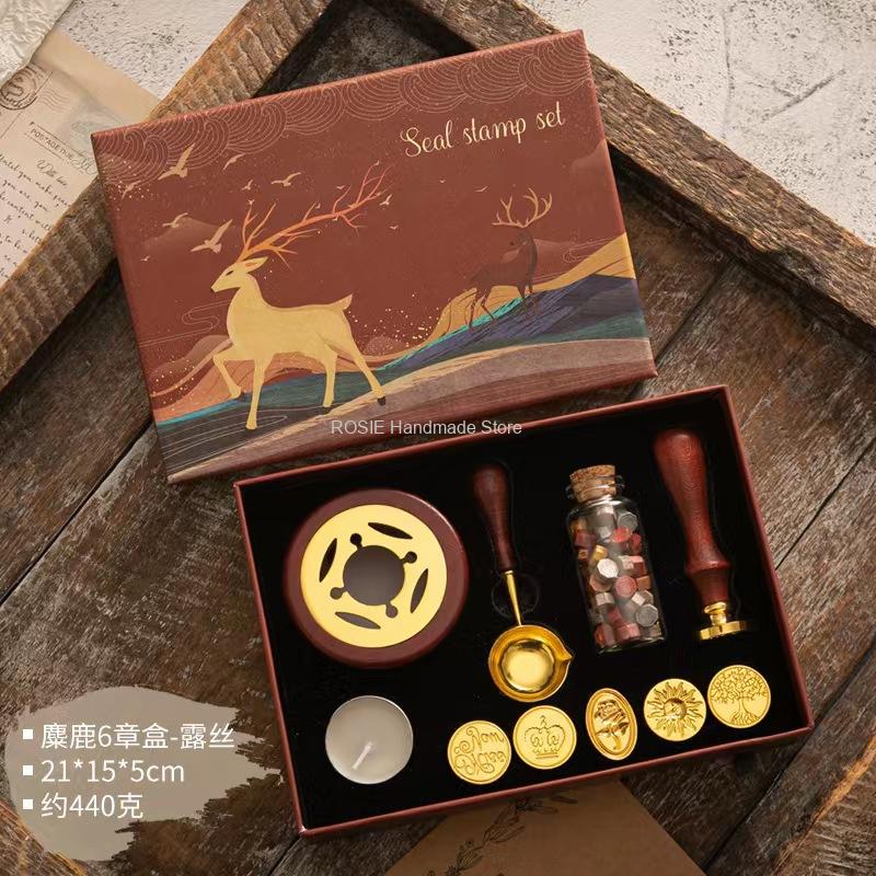 Wax Seal Stamp Set Lacquered S - Batik Wax Kit ulasan dan harga
