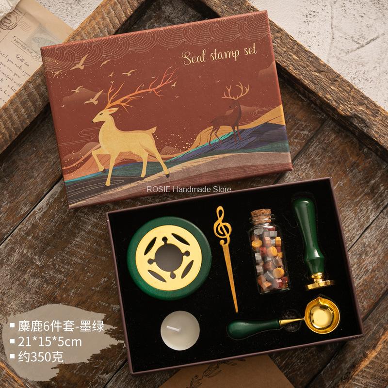 Wax Seal Stamp Set Lacquered S - Batik Wax Kit ulasan dan harga