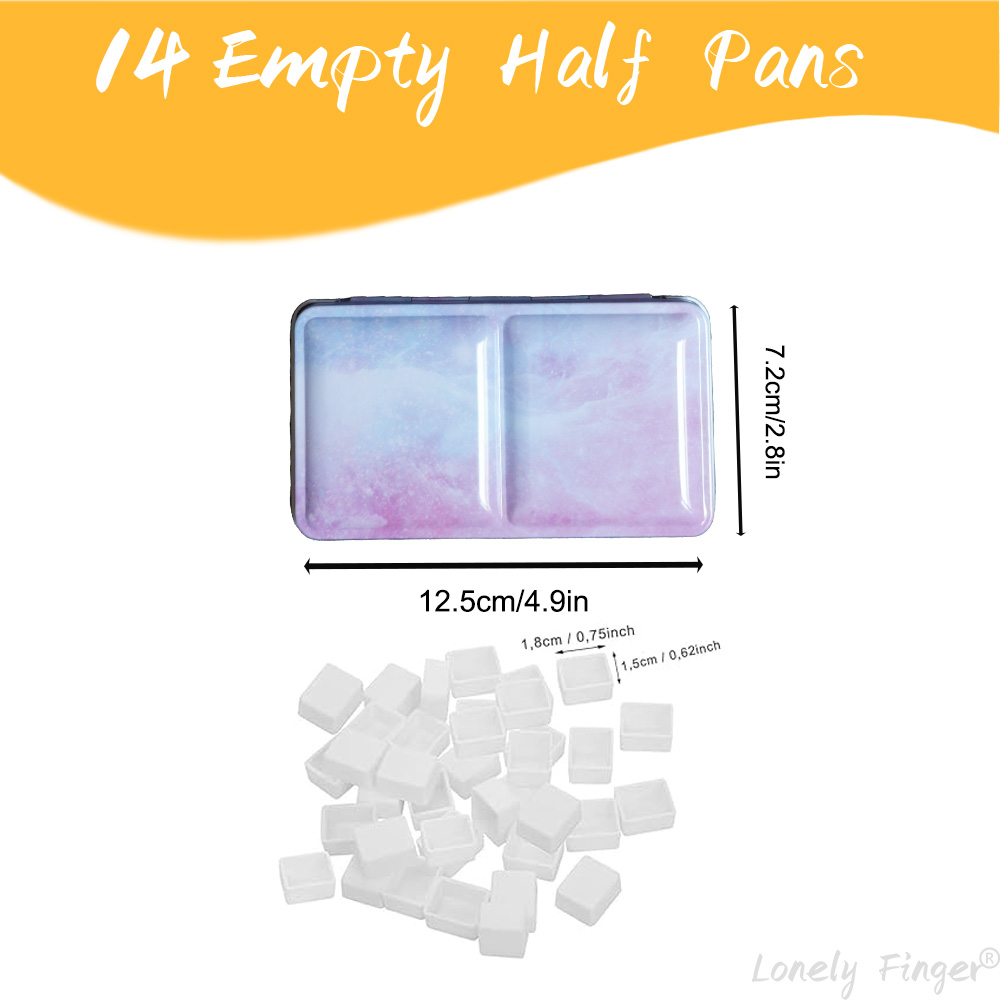 Empty Watercolor Palette Tin S - Gouache Paint Set ulasan dan harga