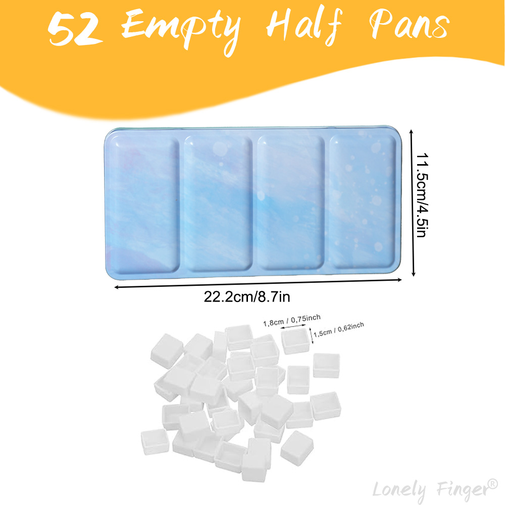 Empty Watercolor Palette Tin S - Gouache Paint Set ulasan dan harga