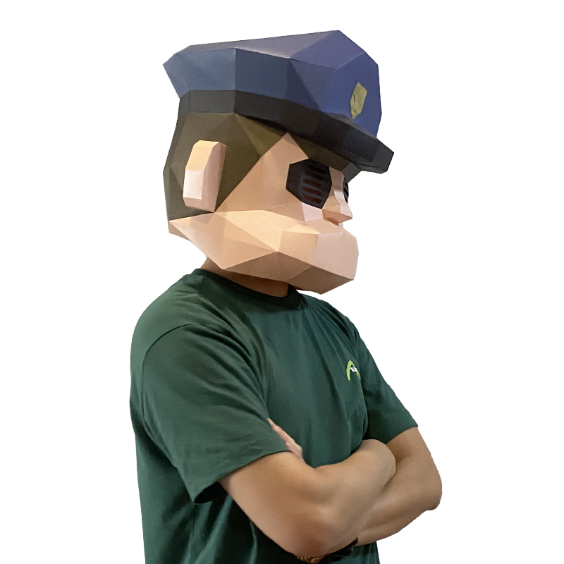 Cartoon Police Mask Paper Mode - Art Craft Center ulasan dan harga