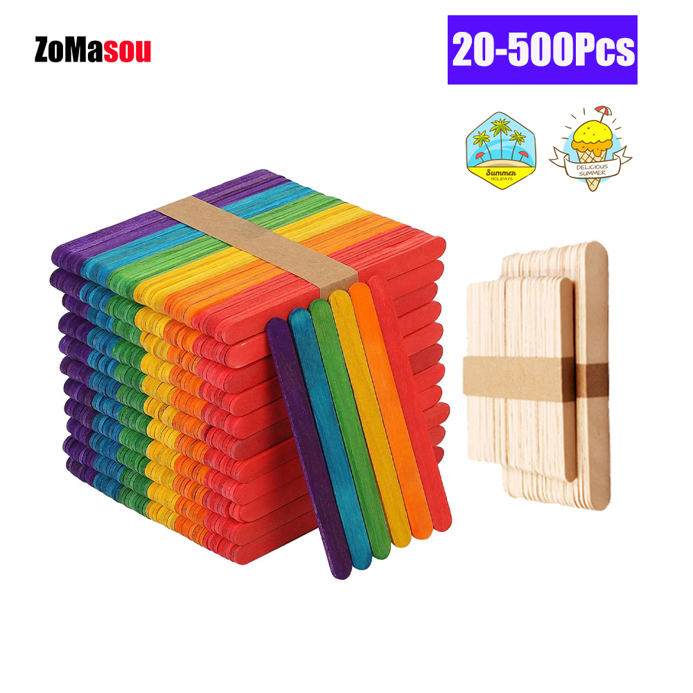20/100/500Pcs Ice Cream Popsic - Art Craft With Ice Cream Stick ulasan dan harga