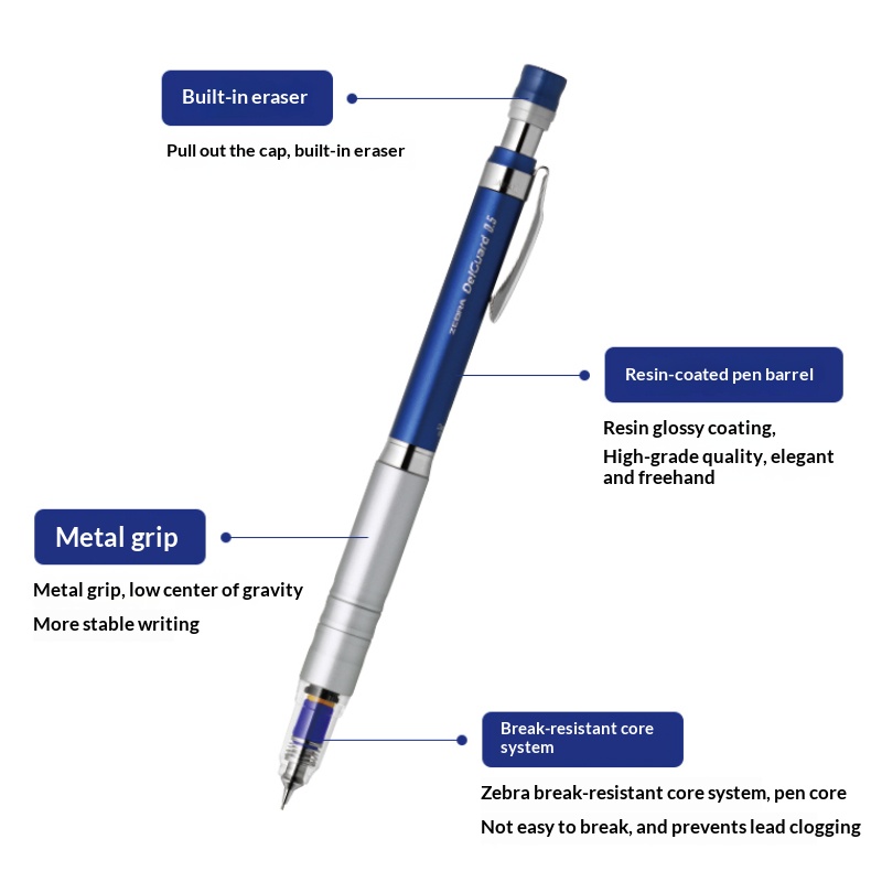 Japanese ZEBRA DelGuard MA86 M - Colored Pencil Professional ulasan dan harga