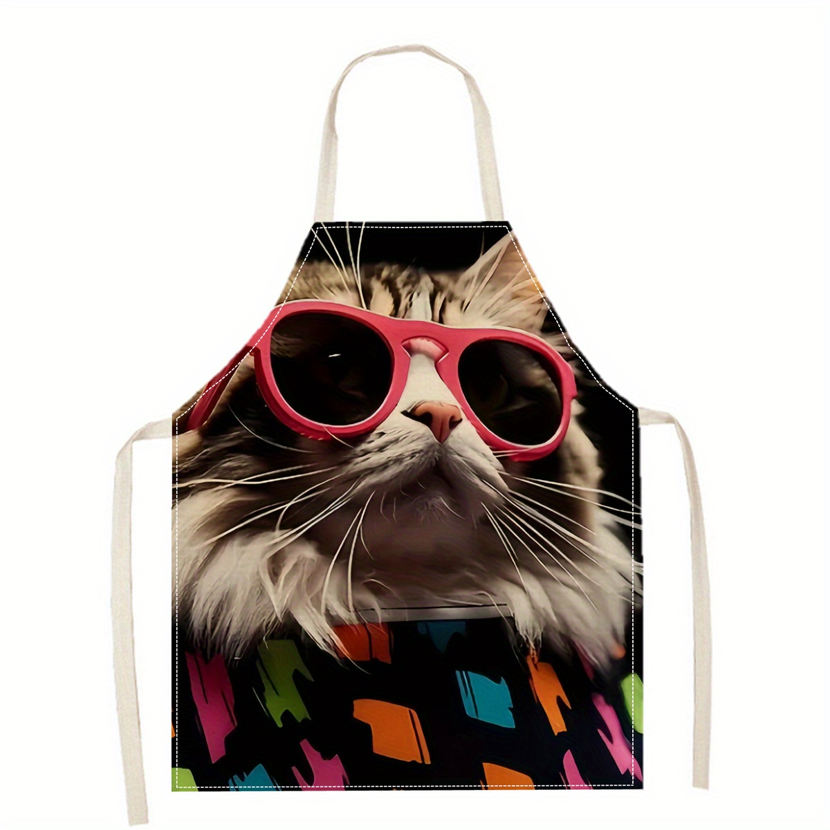 Linen Apron Funny Cat Sunglass - Art Craft Gift Ideas ulasan dan harga