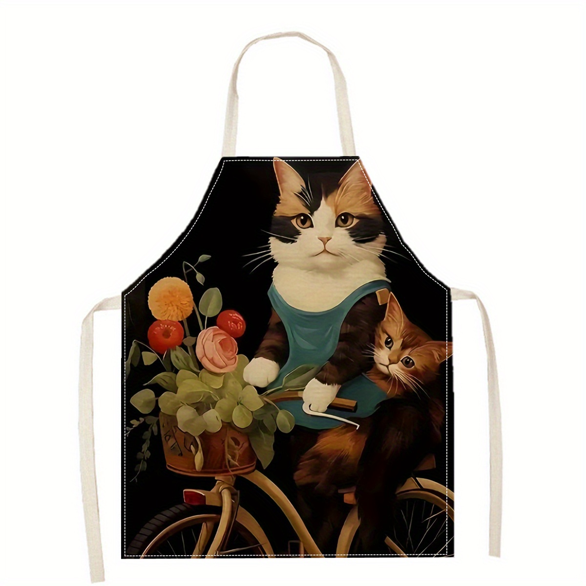 Linen Apron Funny Cat Sunglass - Art Craft Gift Ideas ulasan dan harga