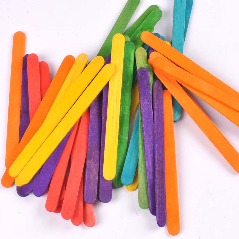 50Pcs/Lot Natural Wood & Color - Art Craft With Ice Cream Stick ulasan dan harga