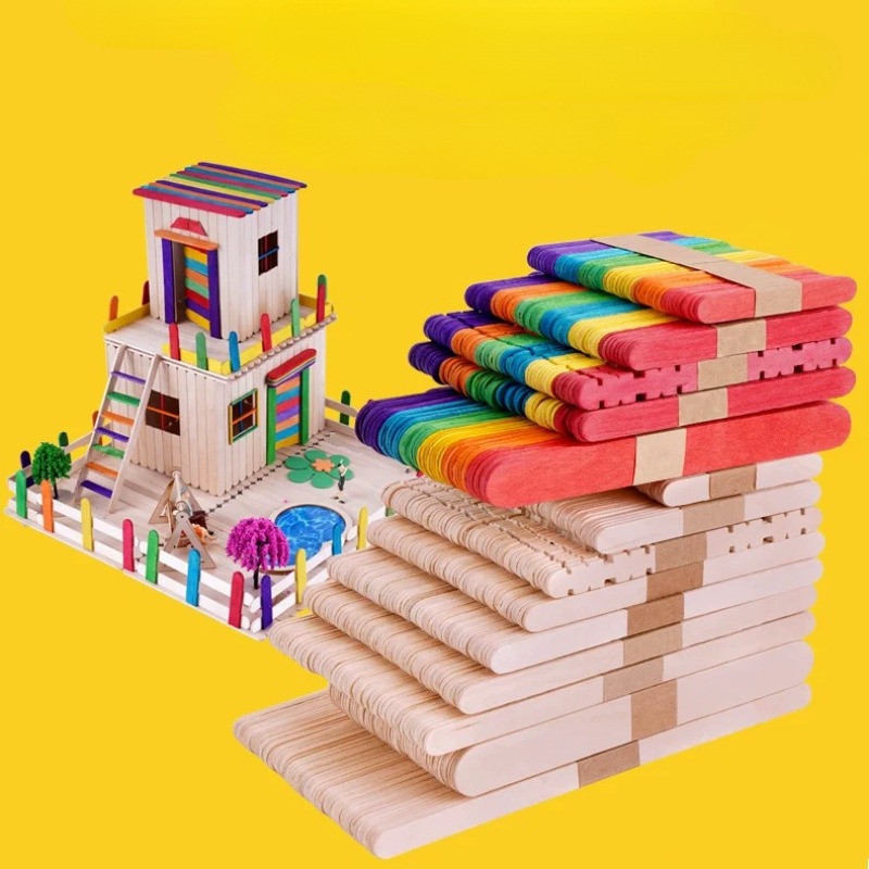 100pcs Ice Cream Popsicle Stic - Art Craft With Ice Cream Stick ulasan dan harga