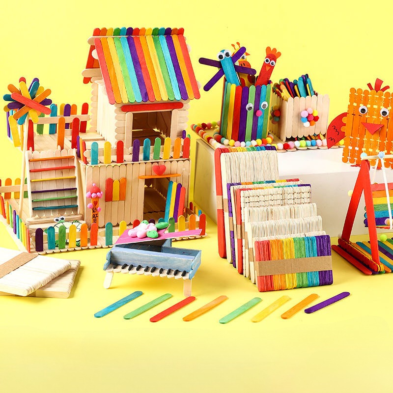 100pcs Ice Cream Popsicle Stic - Art Craft With Ice Cream Stick ulasan dan harga