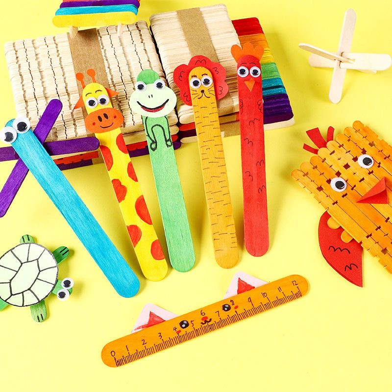 100pcs Ice Cream Popsicle Stic - Art Craft With Ice Cream Stick ulasan dan harga