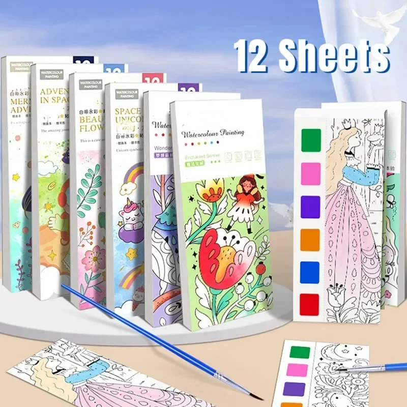 Kids Portable Watercolor Paint - Gouache Paint Set ulasan dan harga